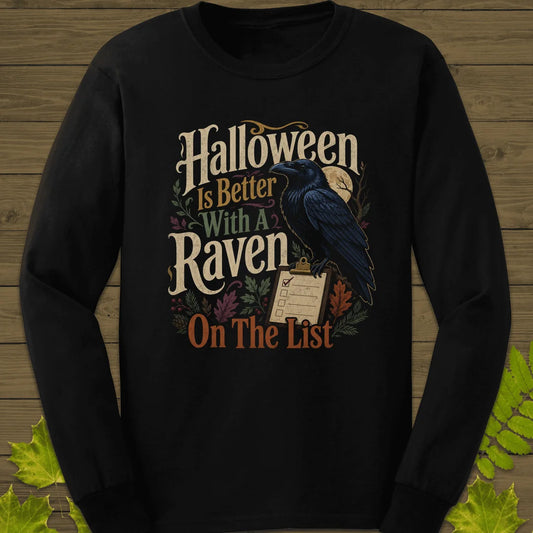 Raven On The List Long Sleeve in Black