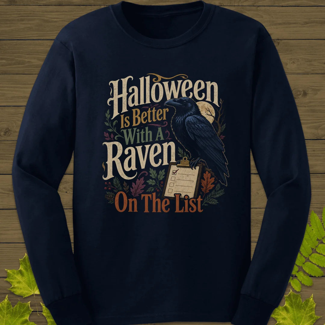 Raven On The List Long Sleeve in Navy