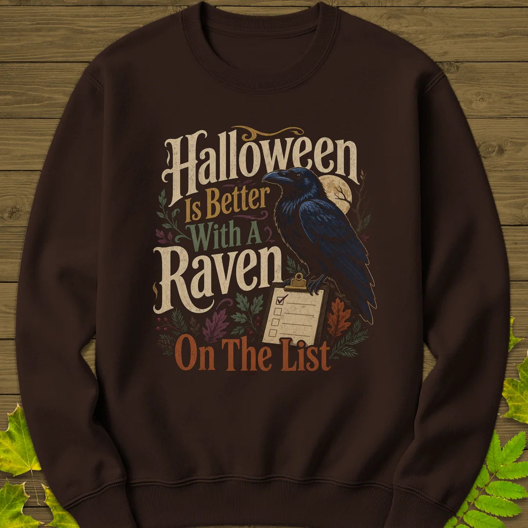 Raven On The List Sweatshirt in Dark Chocolate