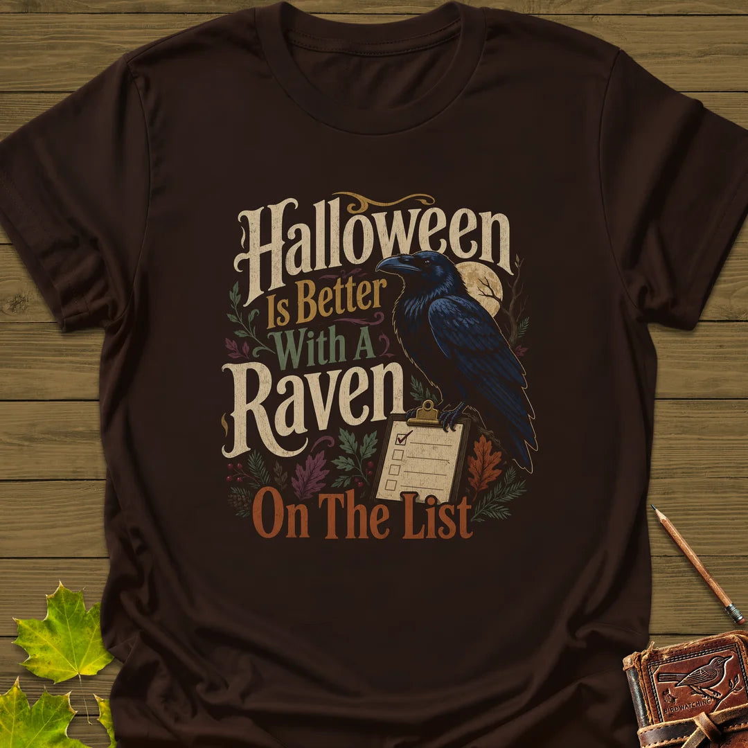 Raven On The List T-Shirt in Dark Chocolate