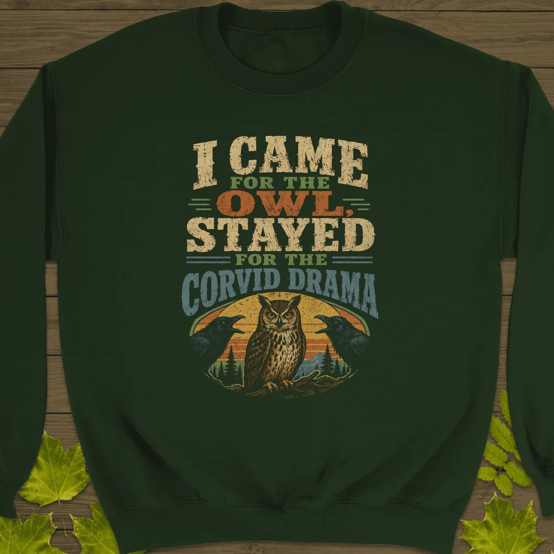 Corvid Drama Club Sweatshirt in Forest Green