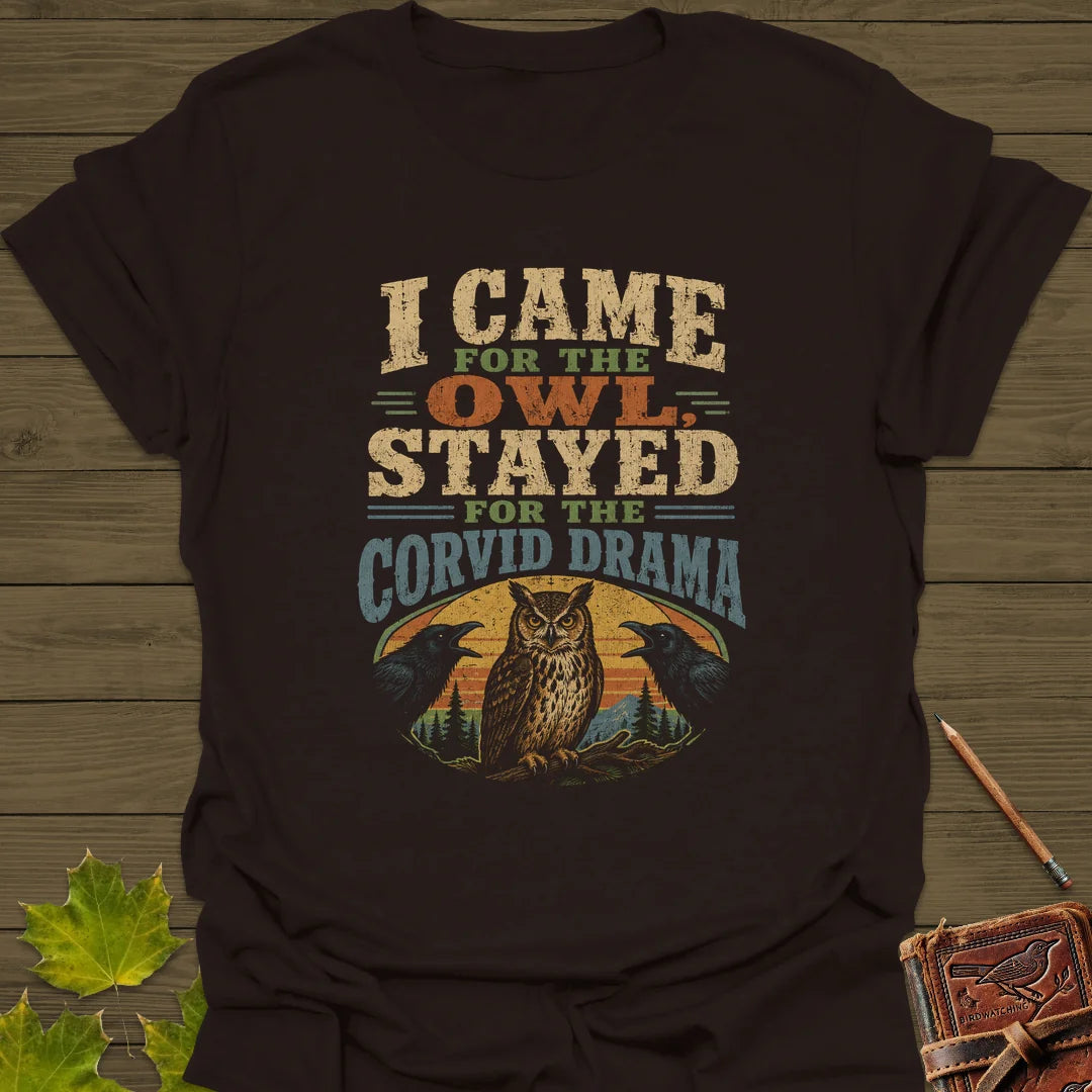 Corvid Drama Club T-Shirt in Dark Chocolate