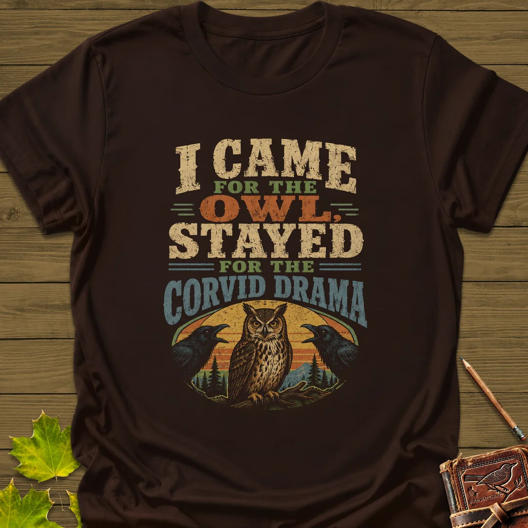Corvid Drama Club T-Shirt in Dark Chocolate