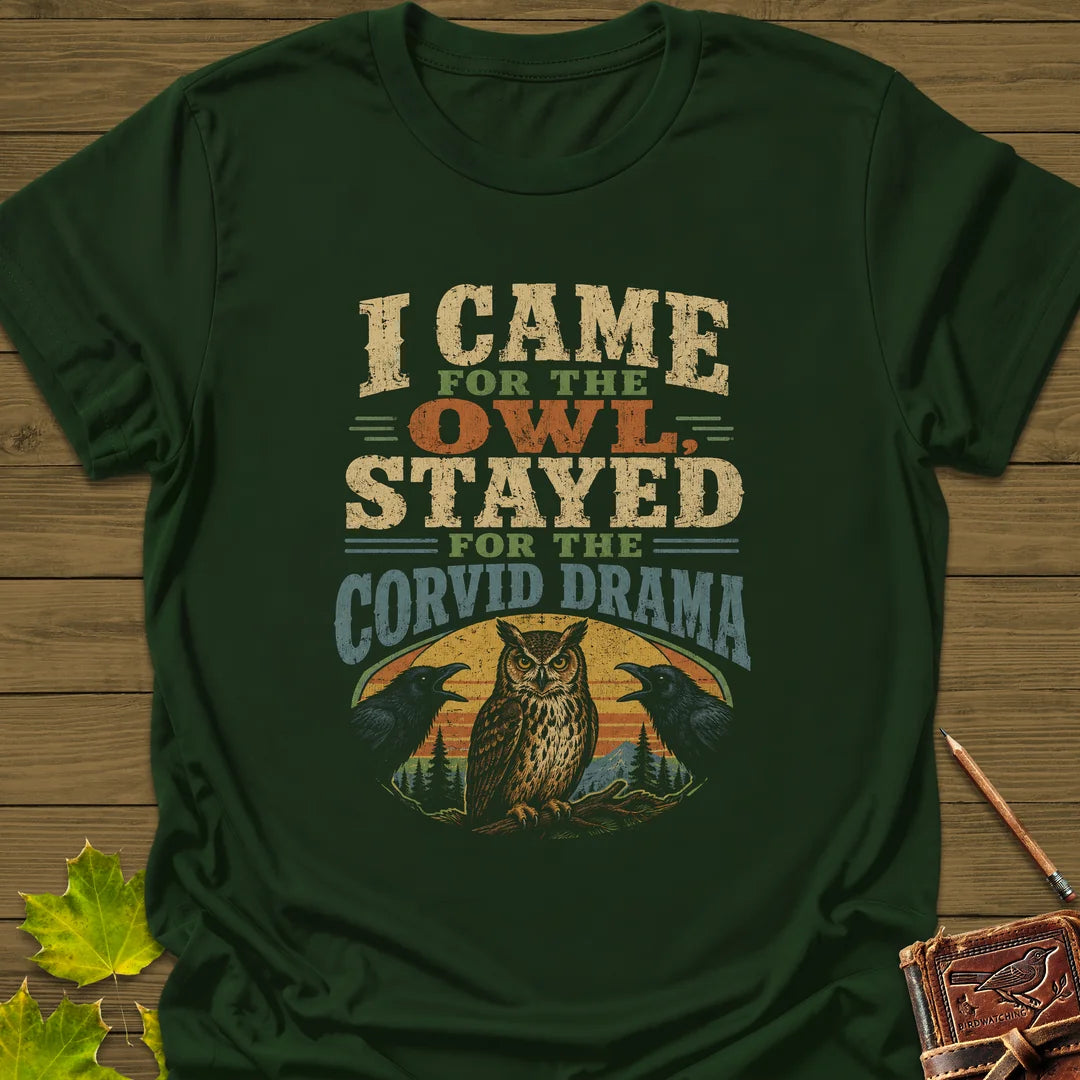 Corvid Drama Club T-Shirt in Forest Green