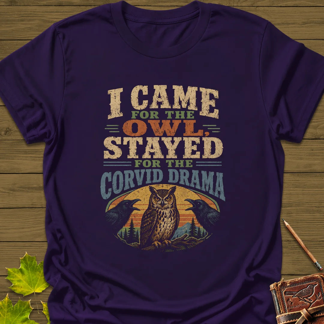 Corvid Drama Club T-Shirt in Purple