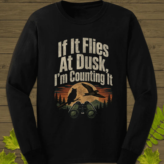 Dusk Flight Count Long Sleeve in Black