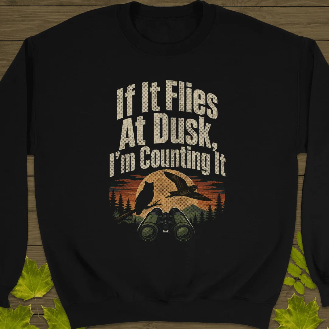 Dusk Flight Count Sweatshirt in Black