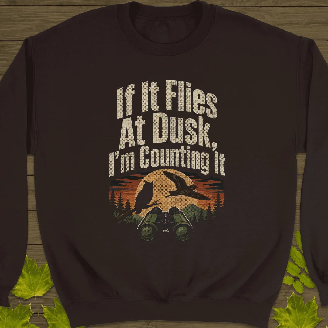 Dusk Flight Count Sweatshirt in Dark Chocolate