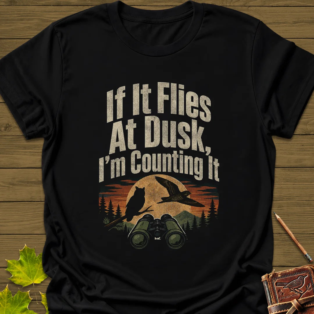 Dusk Flight Count T-Shirt in Black