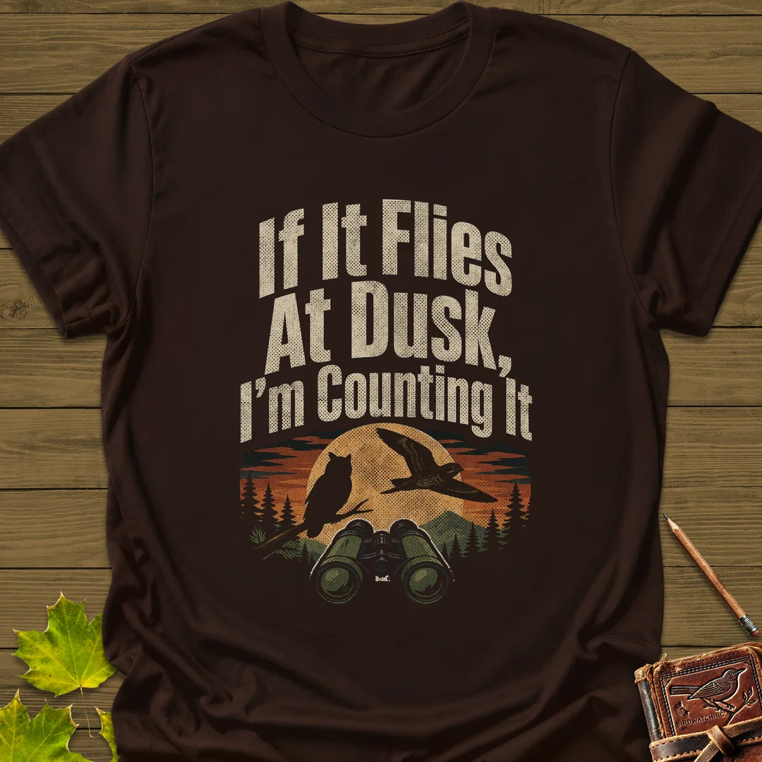 Dusk Flight Count T-Shirt in Dark Chocolate