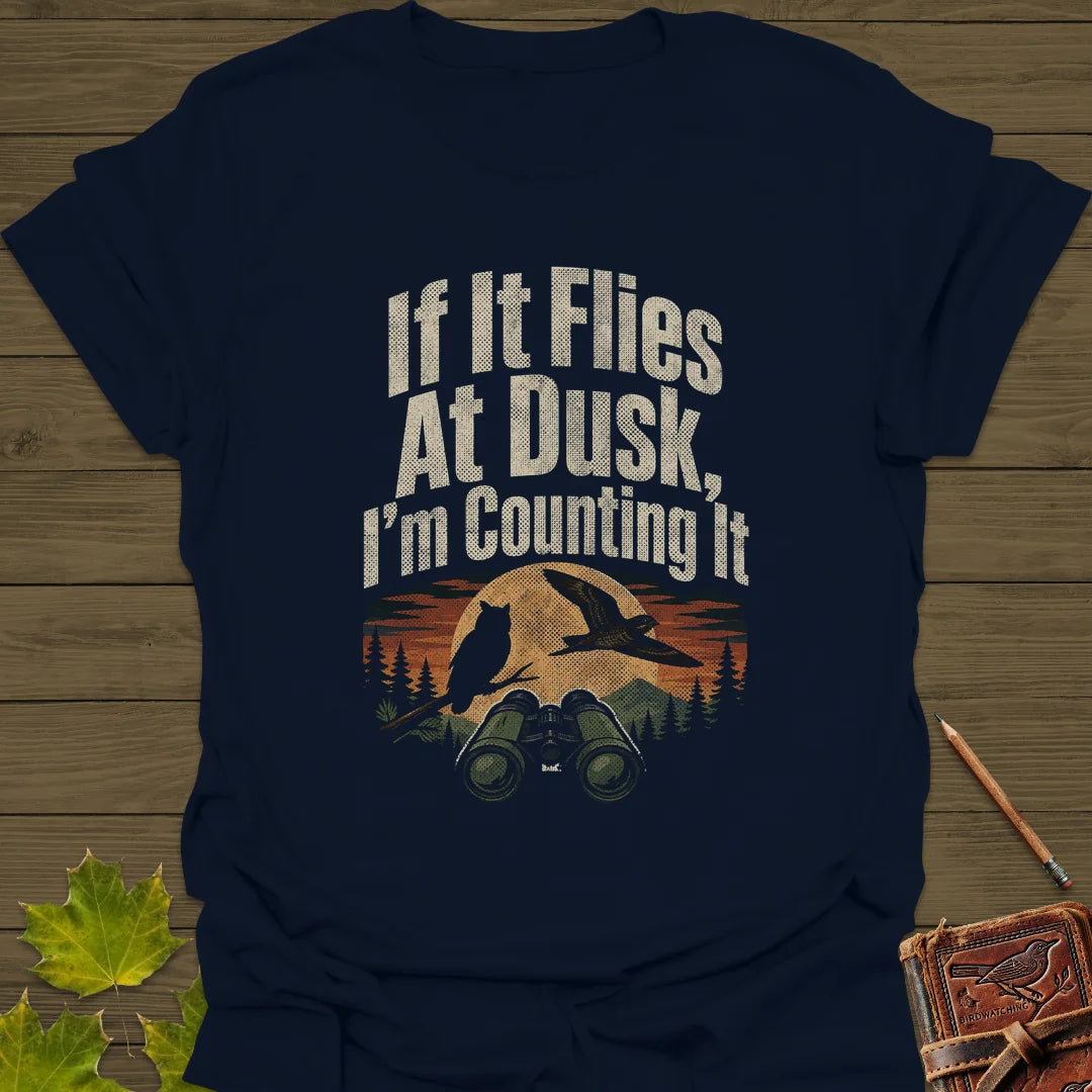 Dusk Flight Count T-Shirt in Navy
