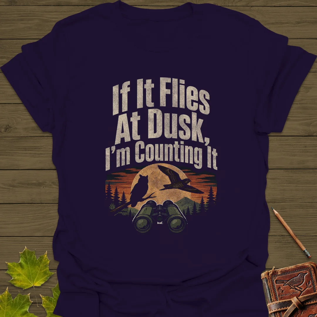 Dusk Flight Count T-Shirt in Purple