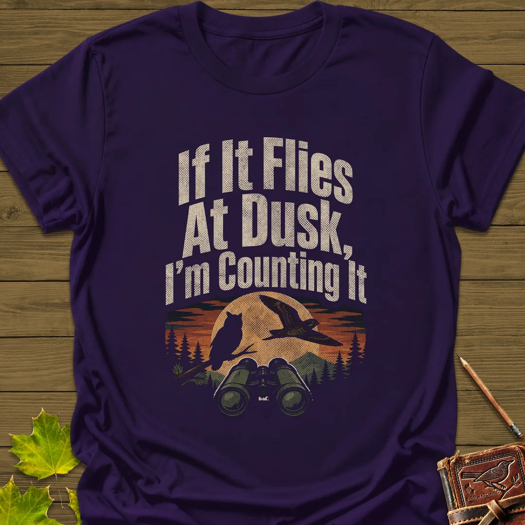 Dusk Flight Count T-Shirt in Purple