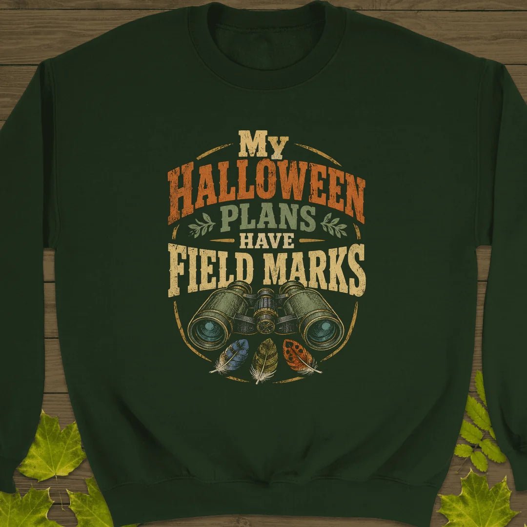Halloween Field Marks Sweatshirt in Forest Green