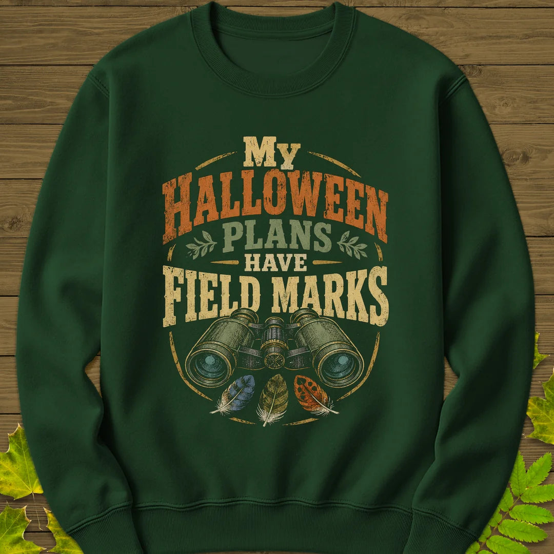 Halloween Field Marks Sweatshirt in Forest Green