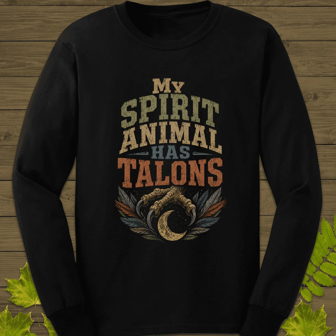 Talons Spirit Animal Long Sleeve in Black