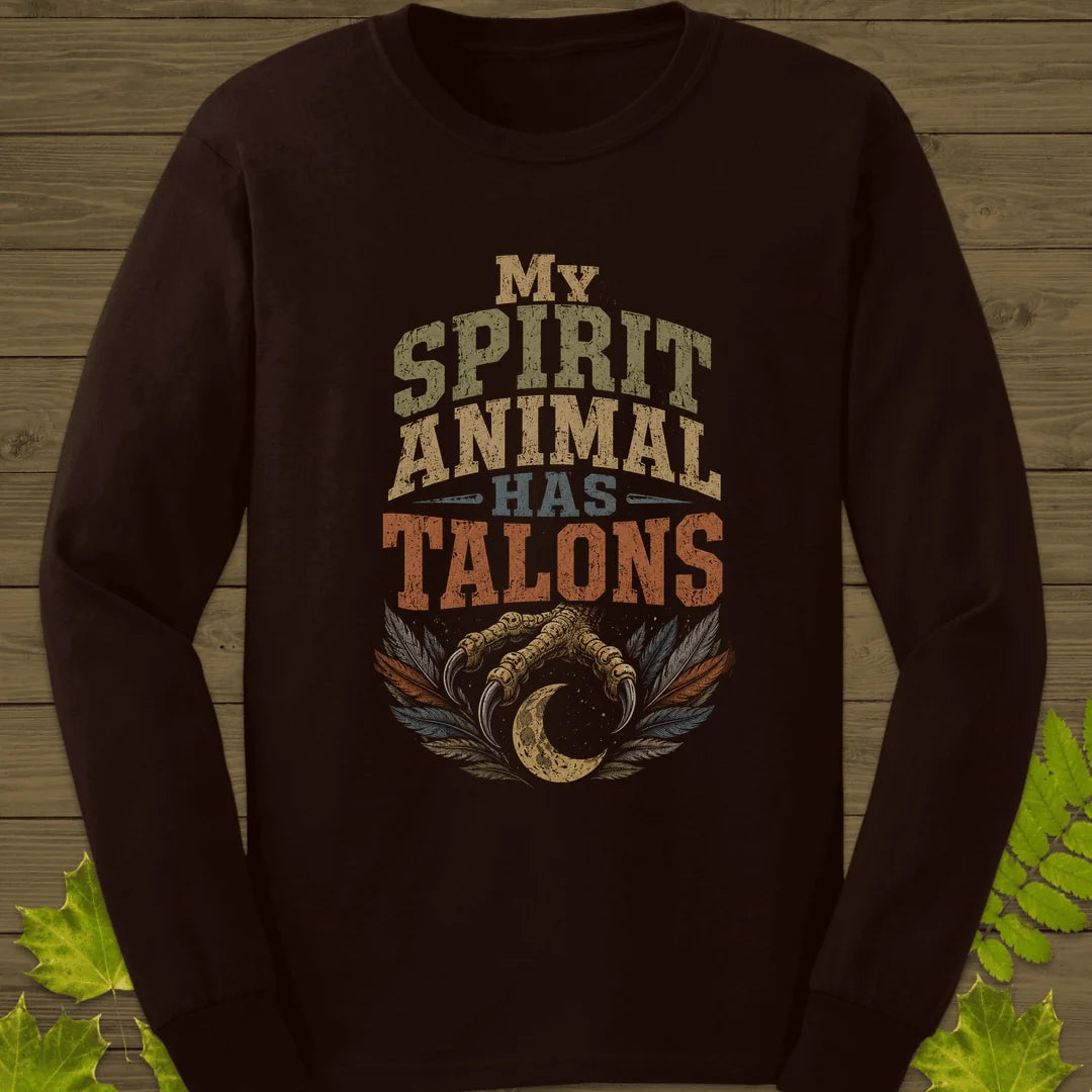 Talons Spirit Animal Long Sleeve in Dark Chocolate