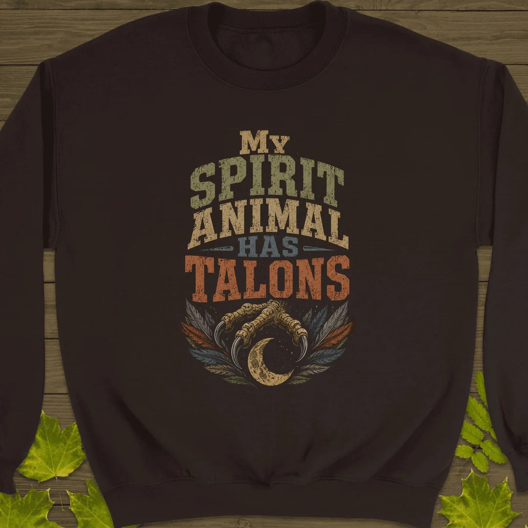 Talons Spirit Animal Sweatshirt in Dark Chocolate