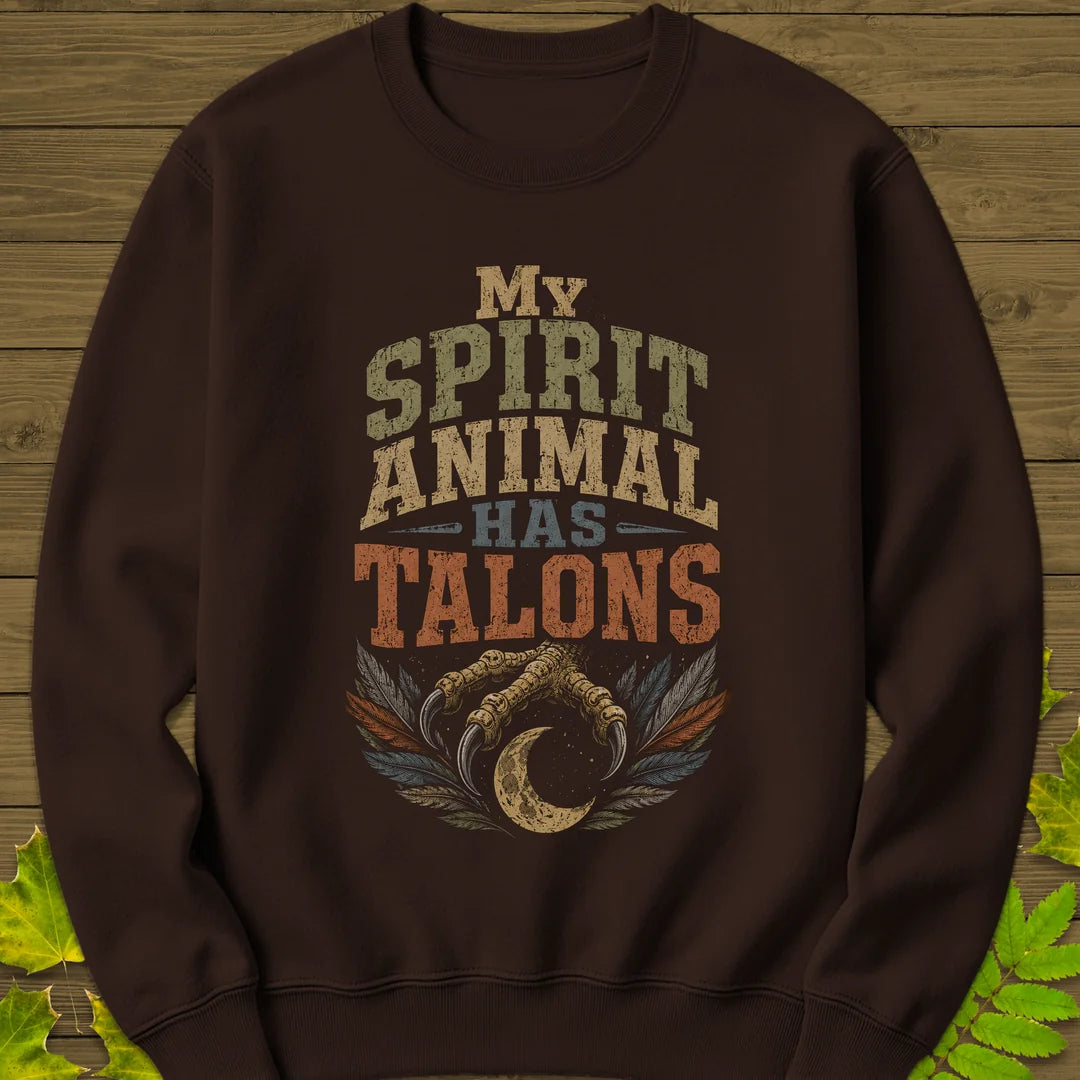 Talons Spirit Animal Sweatshirt in Dark Chocolate