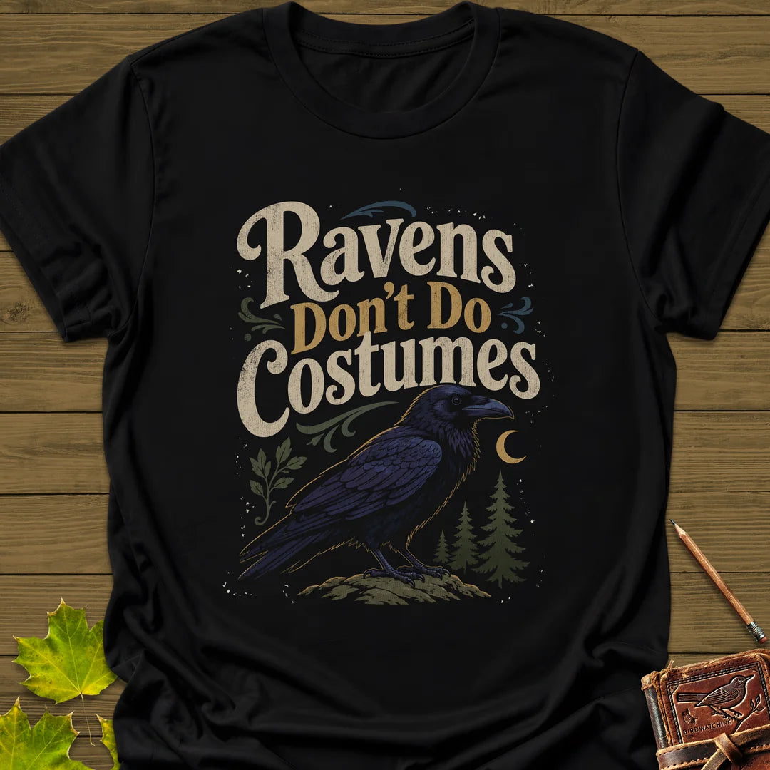 Ravens Don't Do Costumes T-Shirt in Black