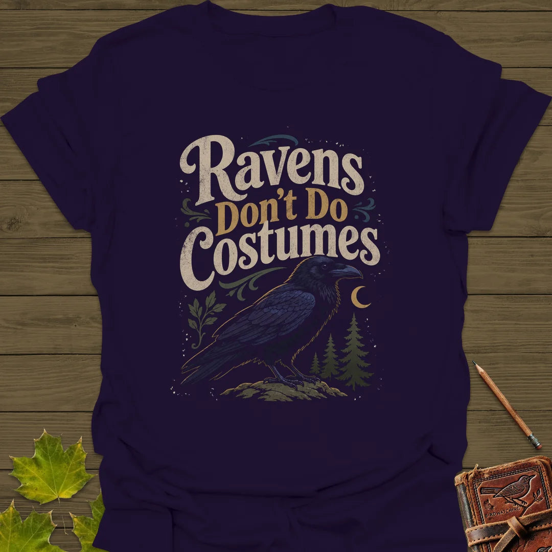 Ravens Don't Do Costumes T-Shirt in Purple