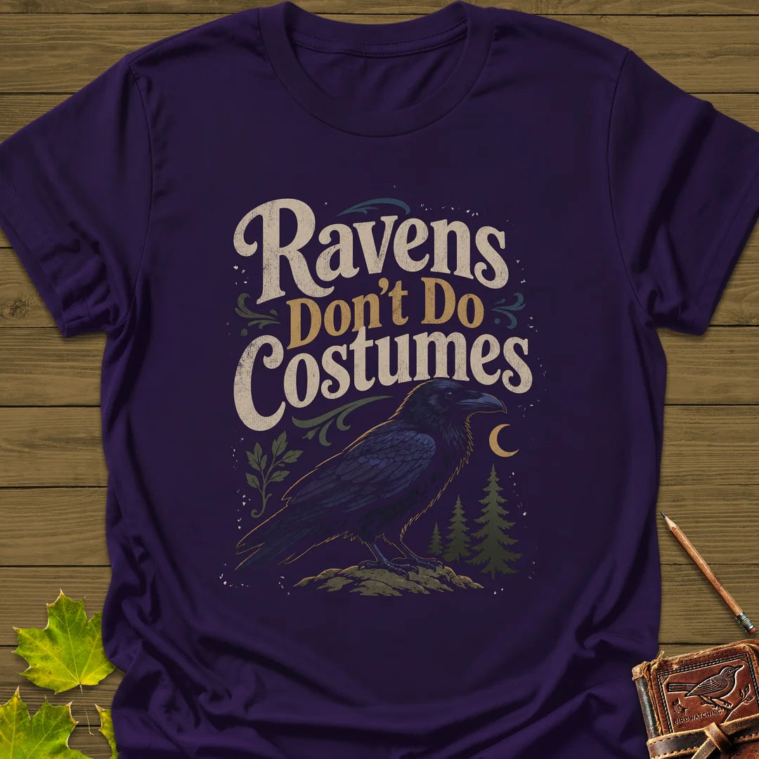 Ravens Don't Do Costumes T-Shirt in Purple