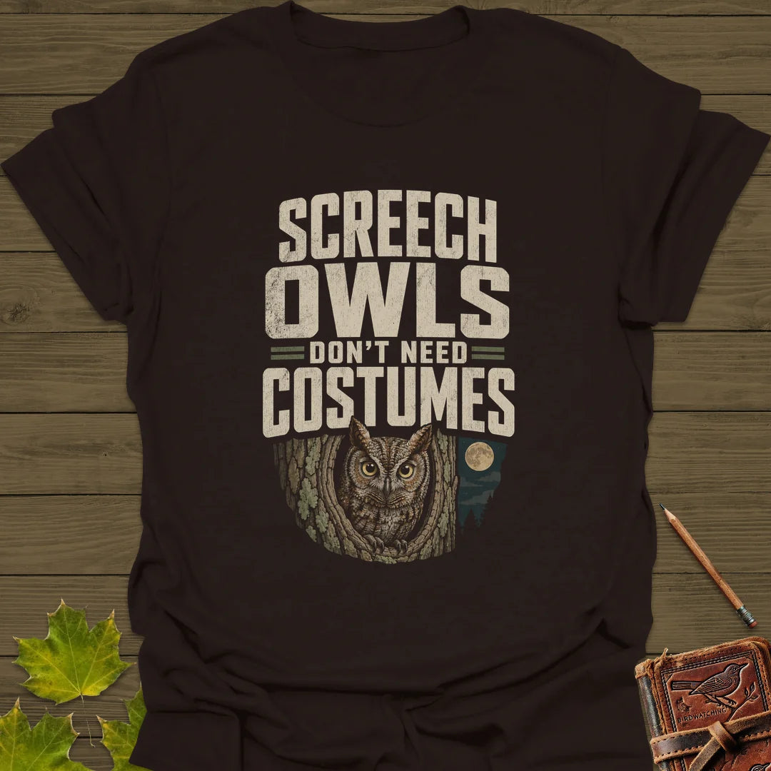 Screech Owls Costumes T-Shirt in Dark Chocolate