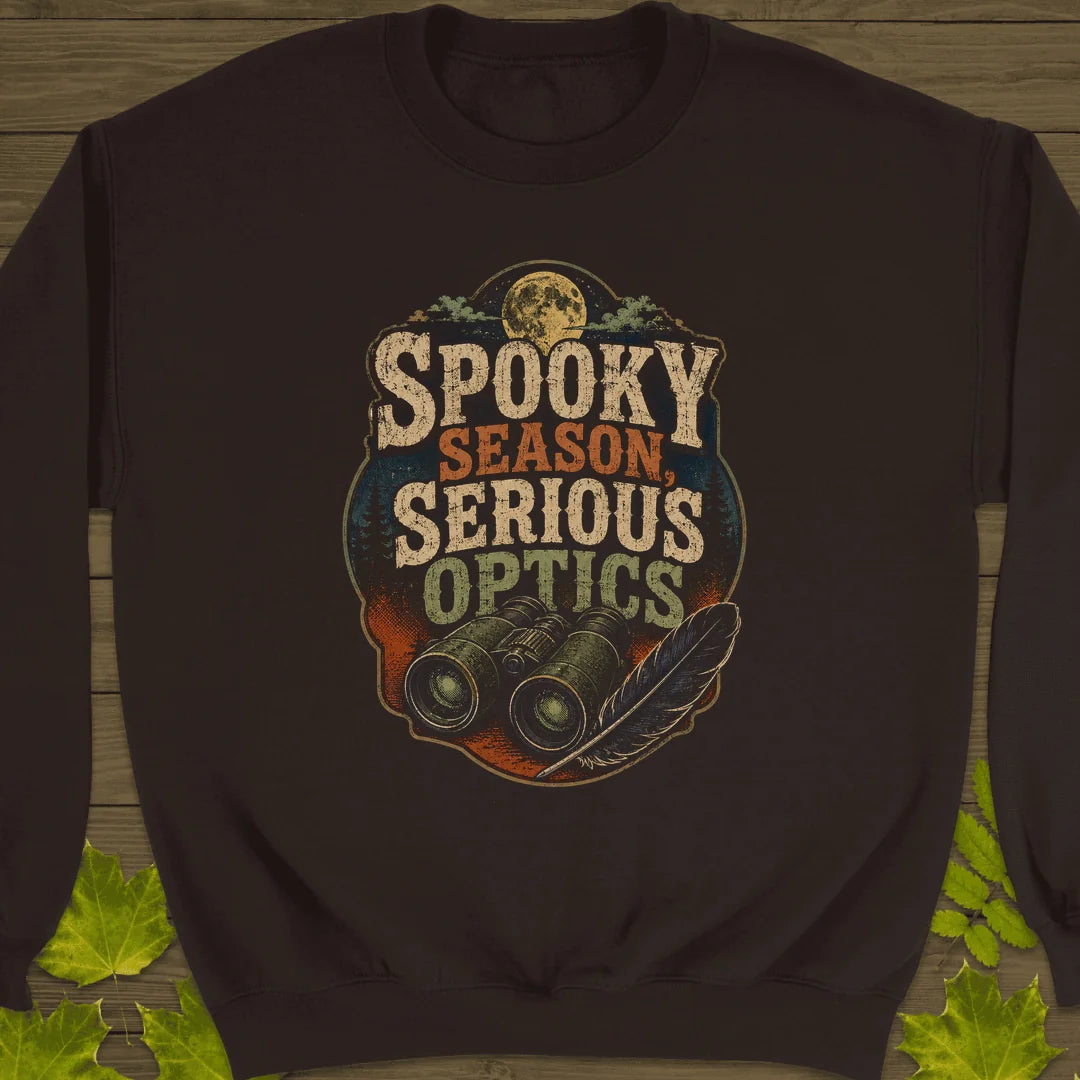 Spooky Serious Optics Sweatshirt in Dark Chocolate