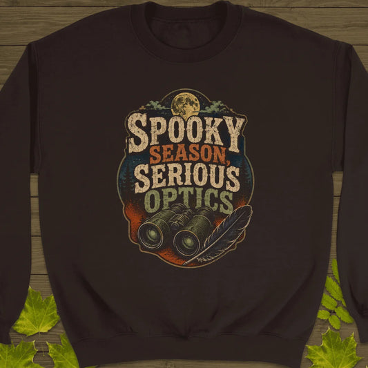 Spooky Serious Optics Sweatshirt in Dark Chocolate