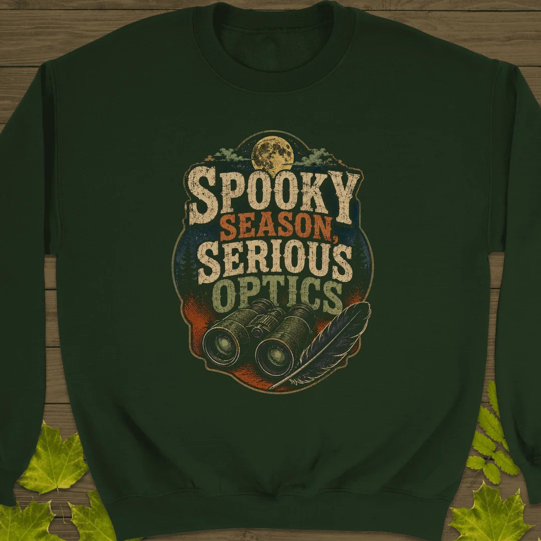 Spooky Serious Optics Sweatshirt in Forest Green
