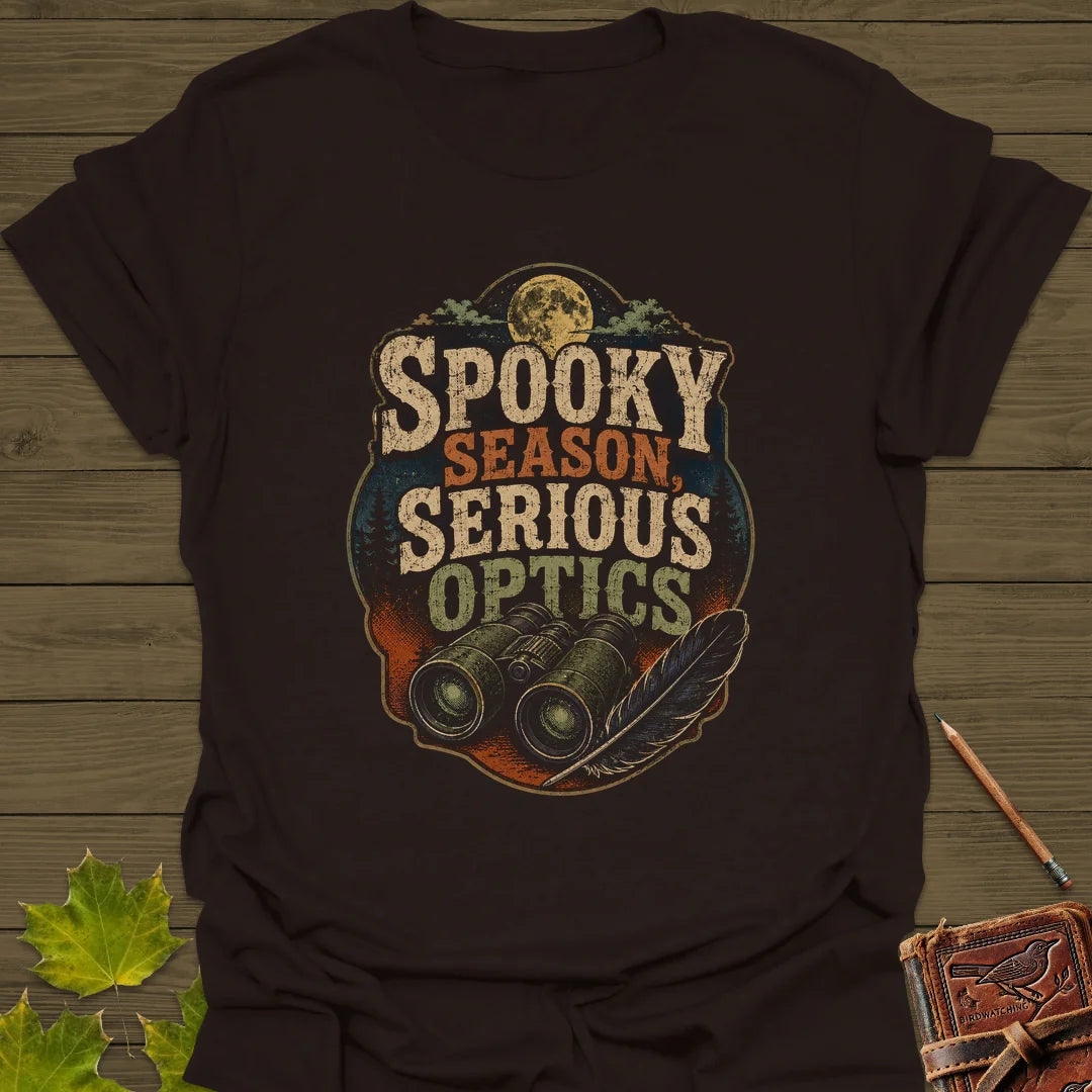 Spooky Serious Optics T-Shirt in Dark Chocolate