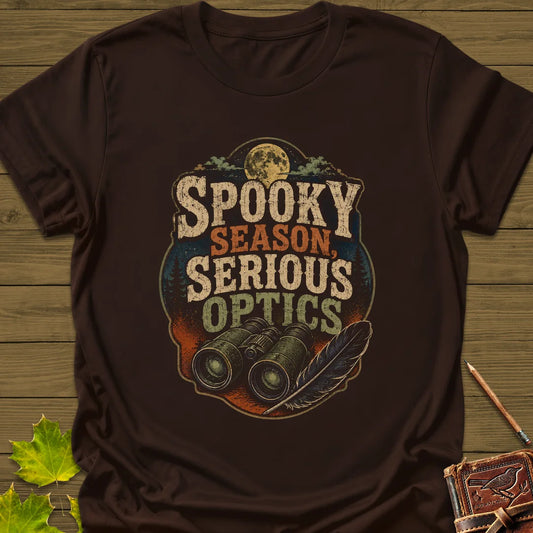 Spooky Serious Optics T-Shirt in Dark Chocolate