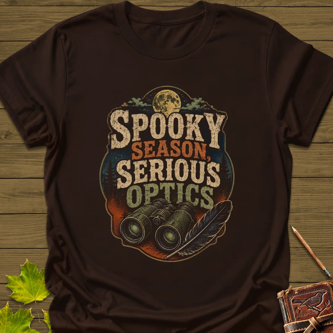 Spooky Serious Optics T-Shirt in Dark Chocolate