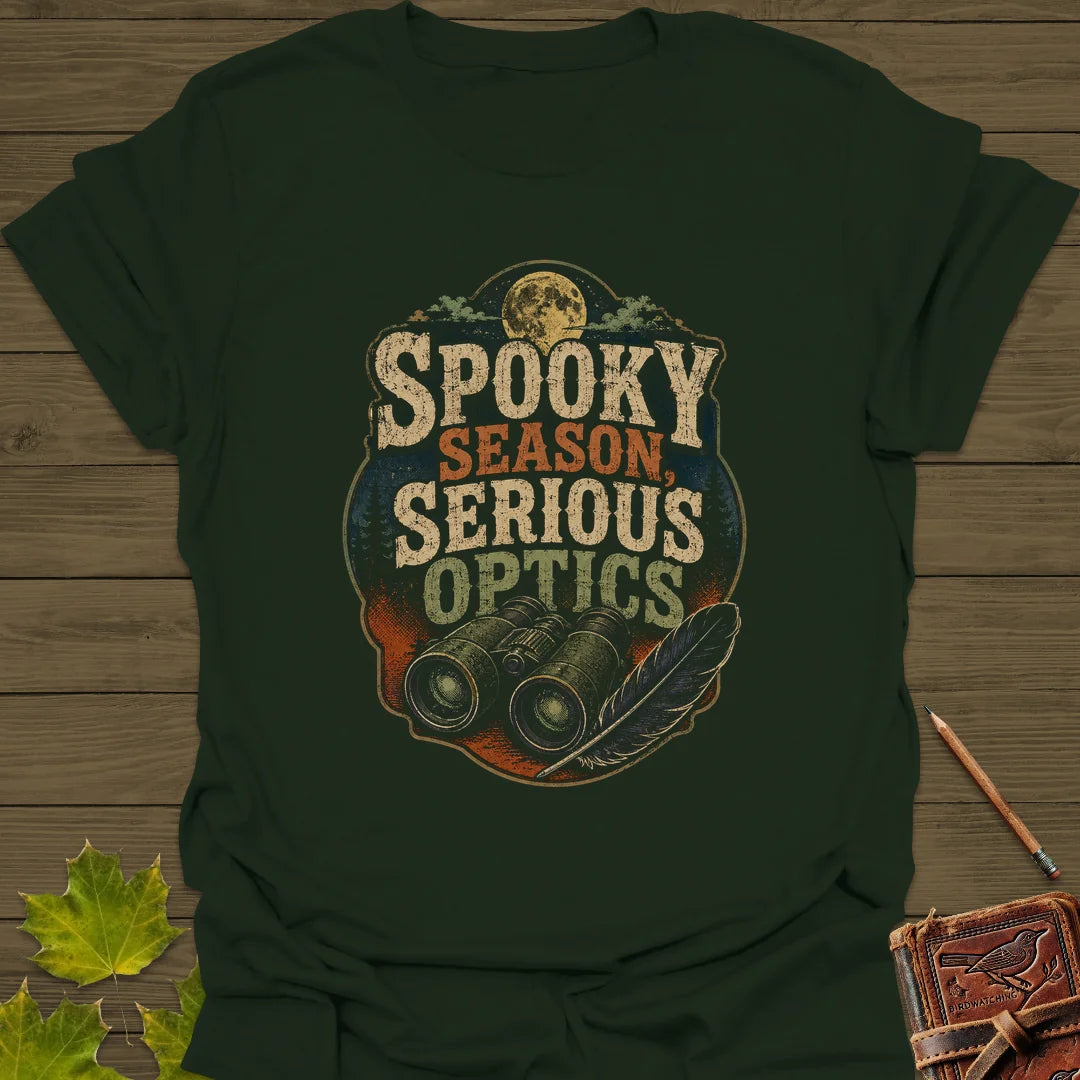 Spooky Serious Optics T-Shirt in Forest Green
