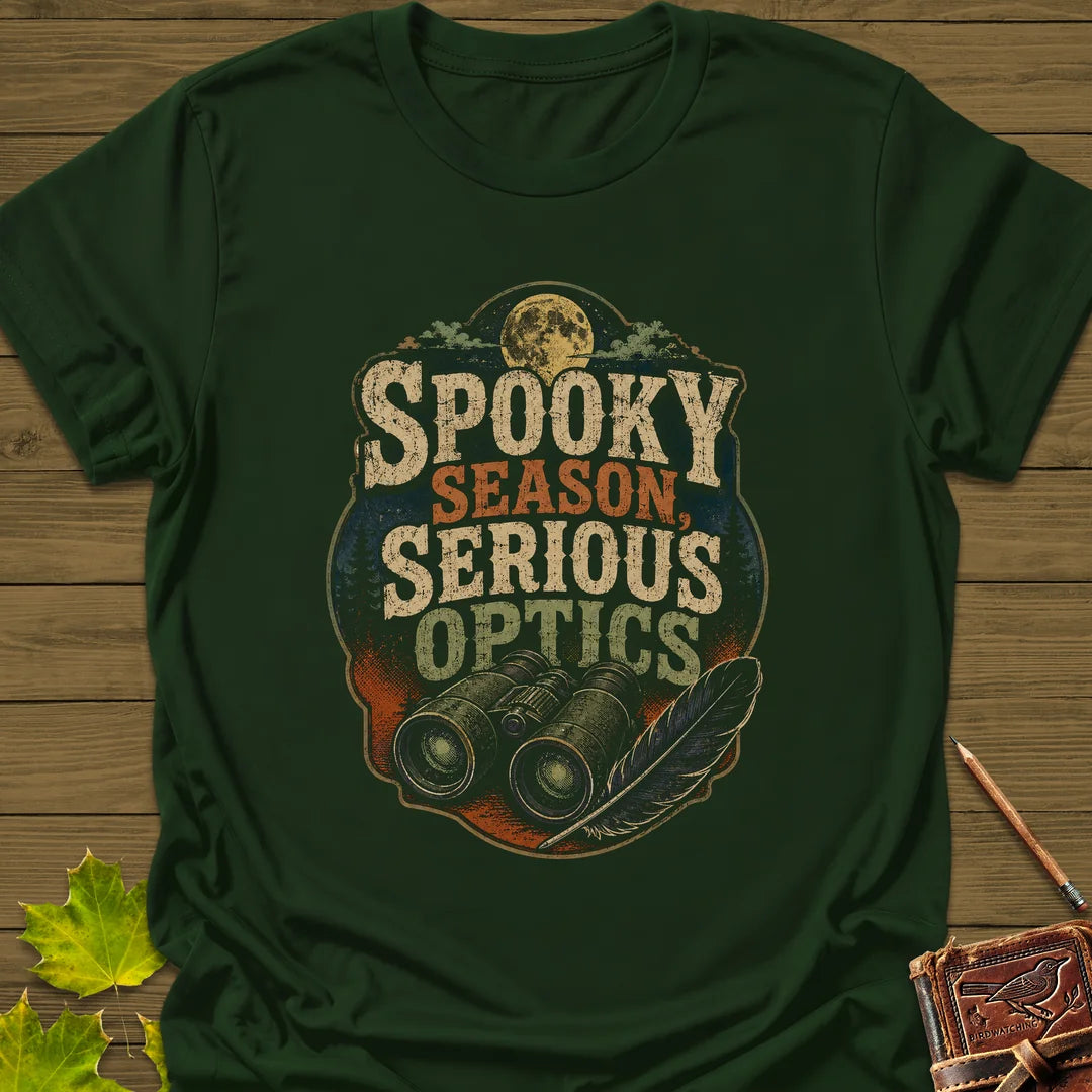 Spooky Serious Optics T-Shirt in Forest Green