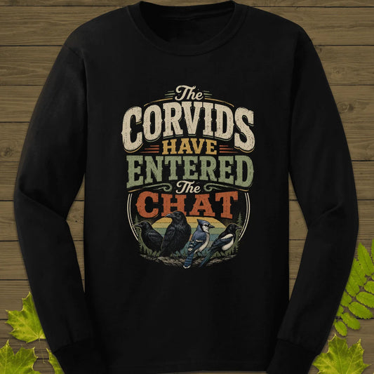Corvids Entered Chat Long Sleeve in Black