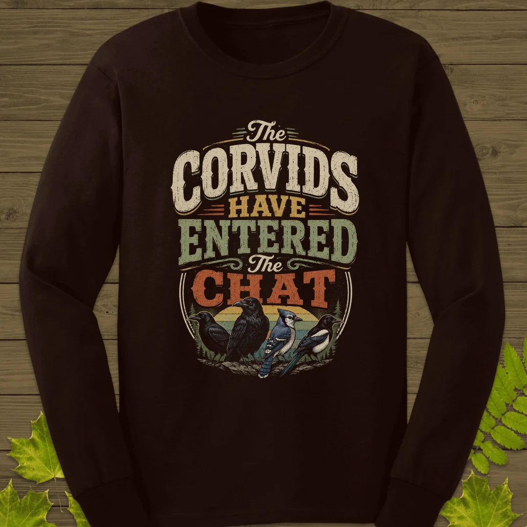 Corvids Entered Chat Long Sleeve in Dark Chocolate