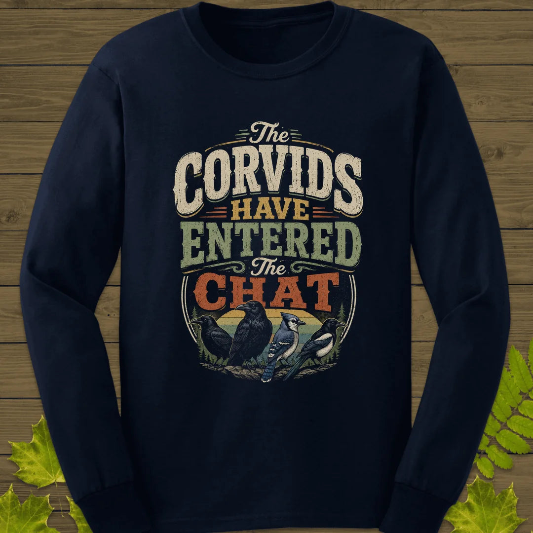 Corvids Entered Chat Long Sleeve in Navy