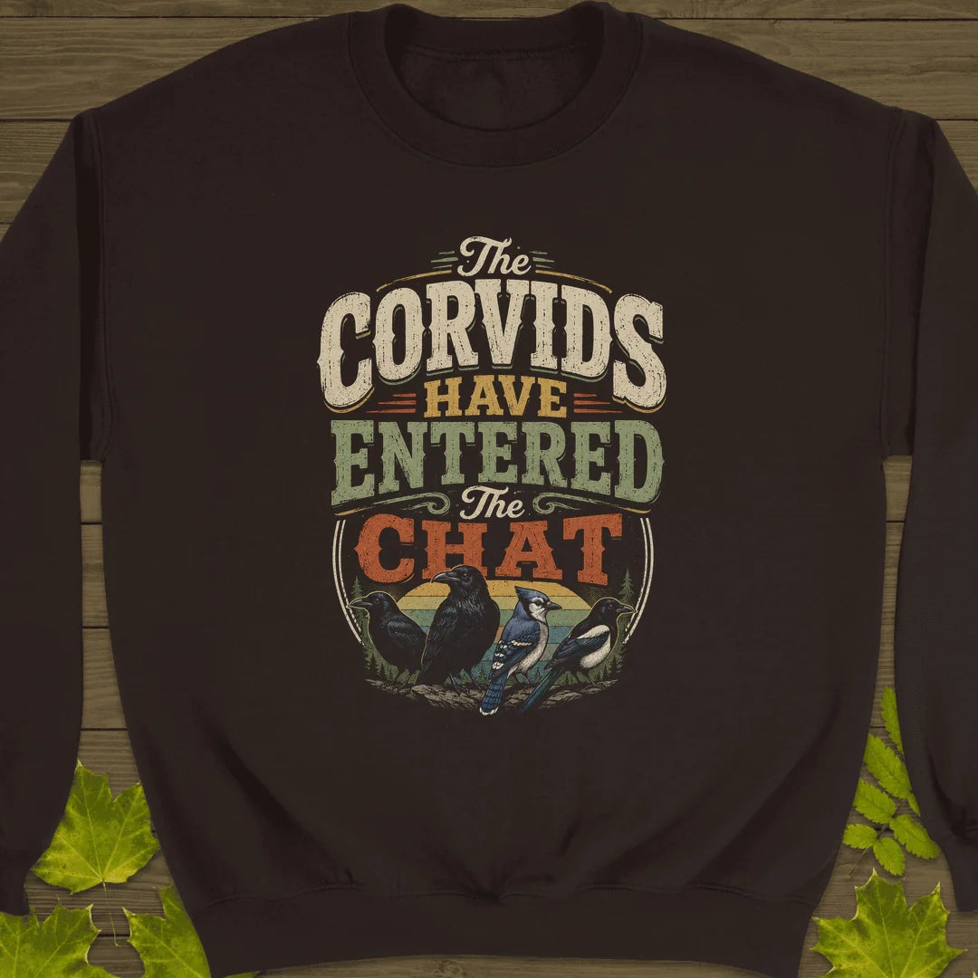 Corvids Entered Chat Sweatshirt in Dark Chocolate
