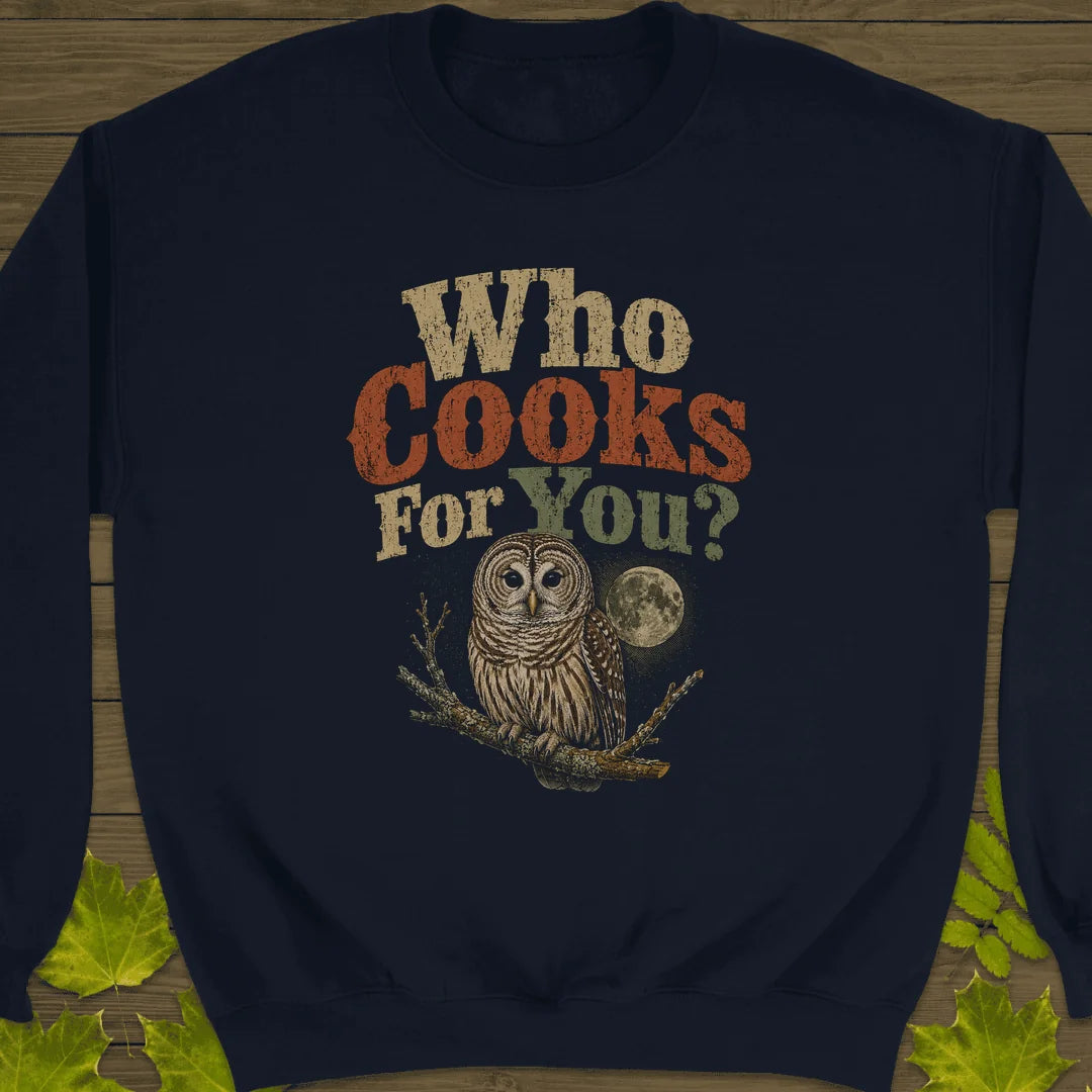 Who Cooks For You Sweatshirt in Navy