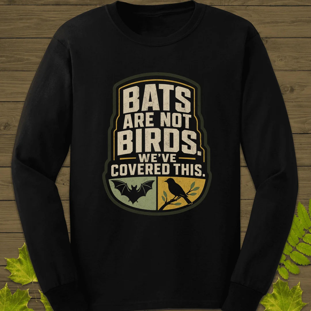 Bats Are Not Birds Long Sleeve in Black