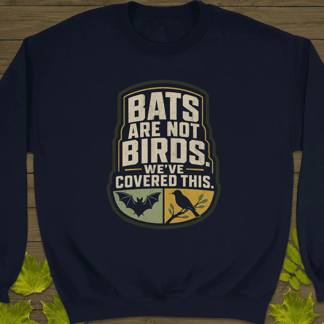 Bats Are Not Birds Sweatshirt in Navy