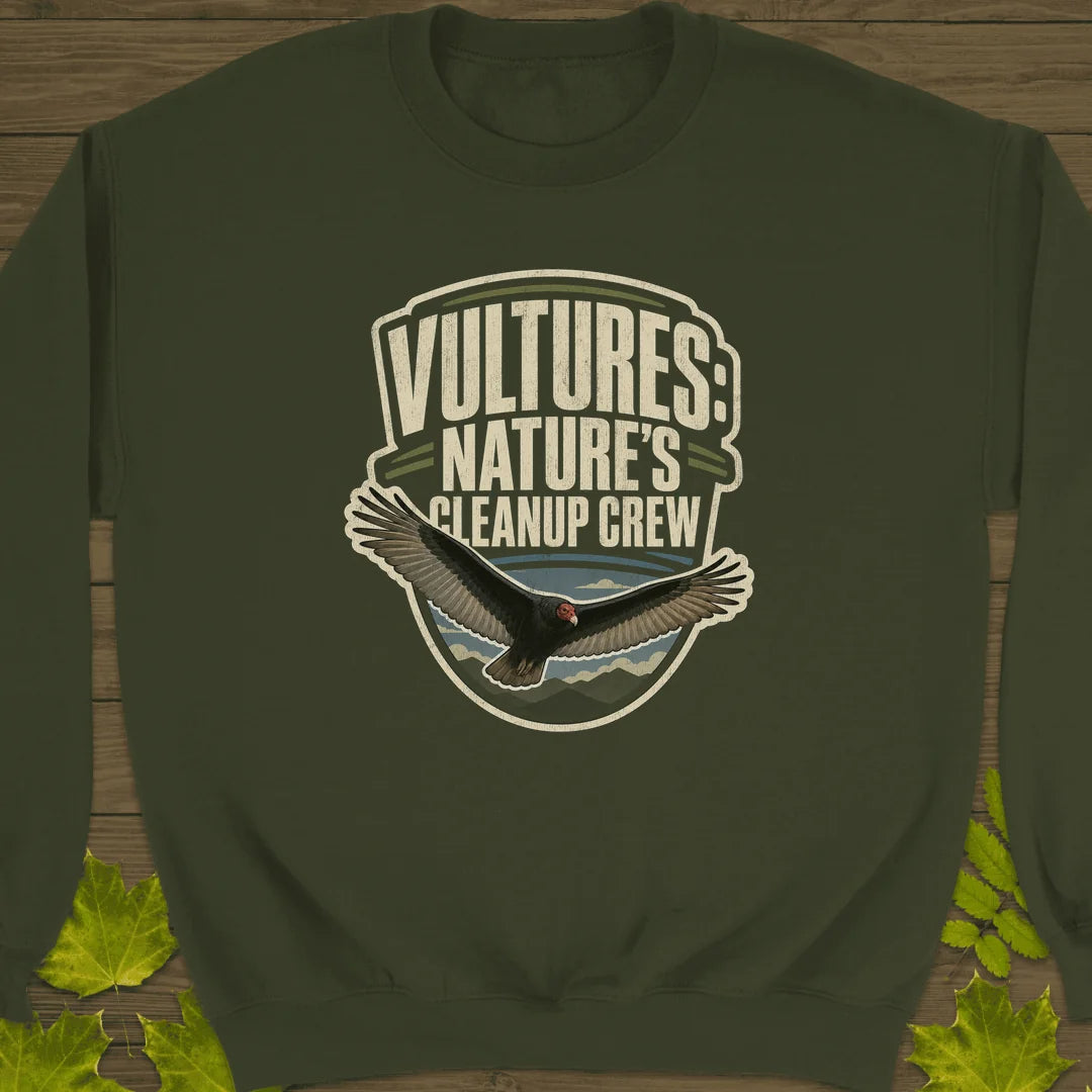 Nature's Cleanup Crew Sweatshirt in Military Green