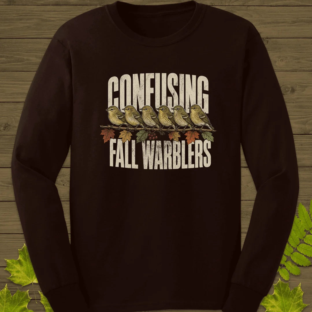 Confusing Fall Warblers Long Sleeve in Dark Chocolate