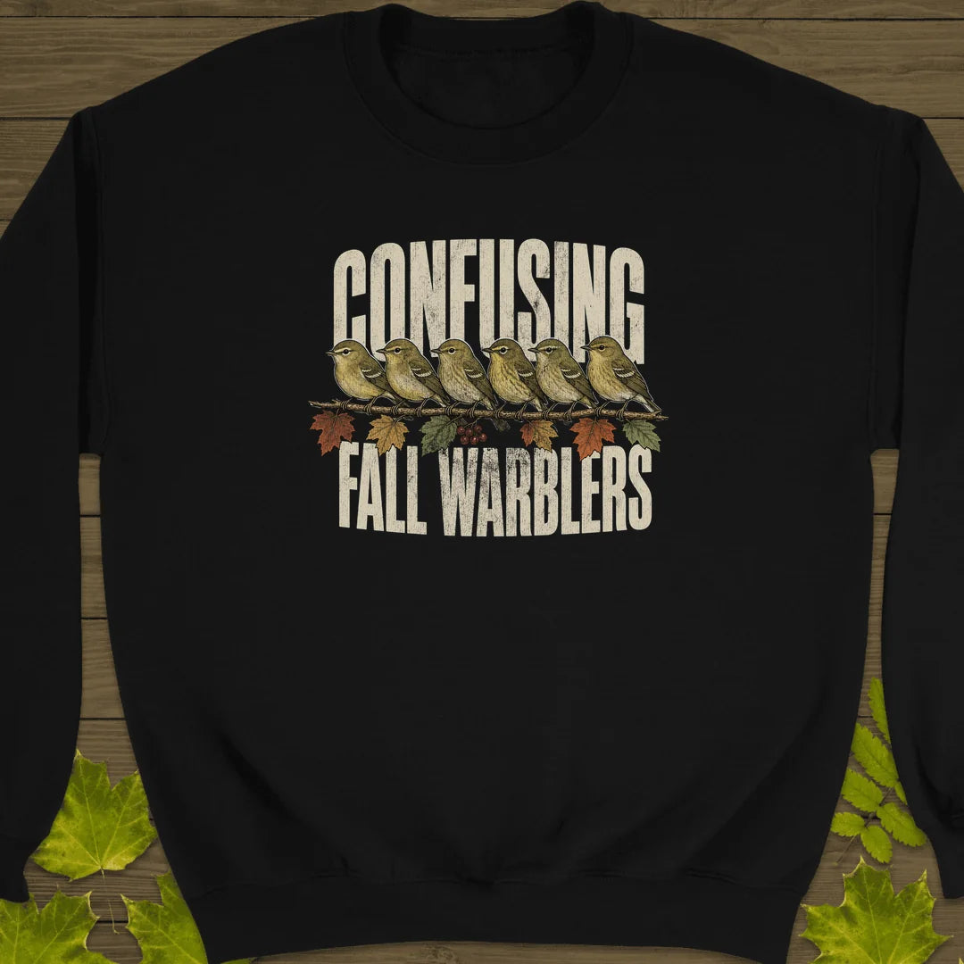 Confusing Fall Warblers Sweatshirt in Black