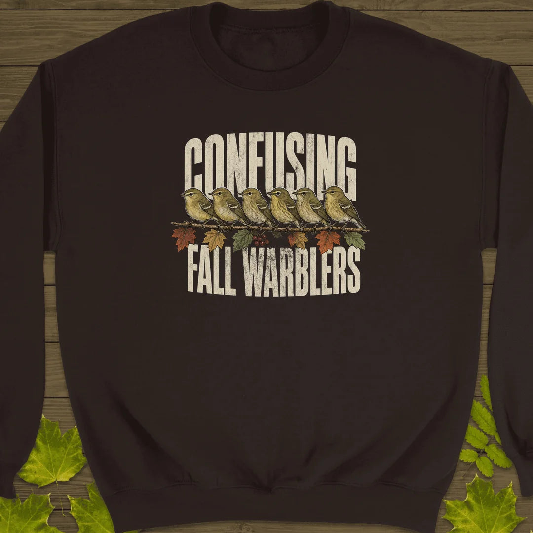 Confusing Fall Warblers Sweatshirt in Dark Chocolate