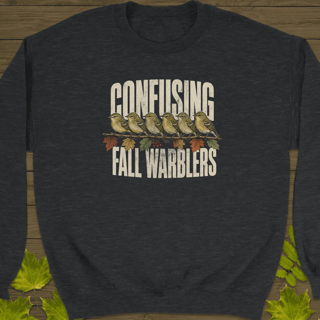 Confusing Fall Warblers Sweatshirt in Dark Heather