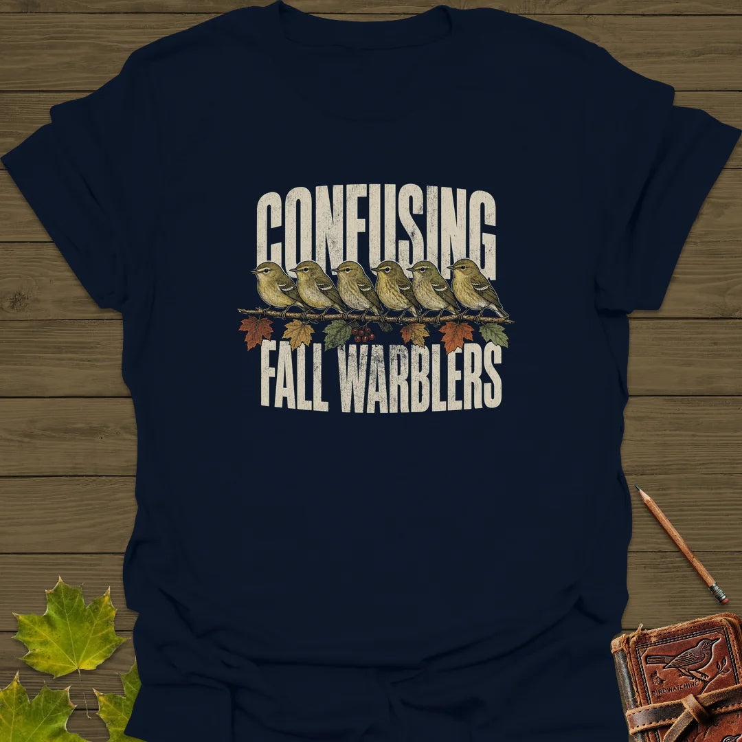 Confusing Fall Warblers T-Shirt in Navy