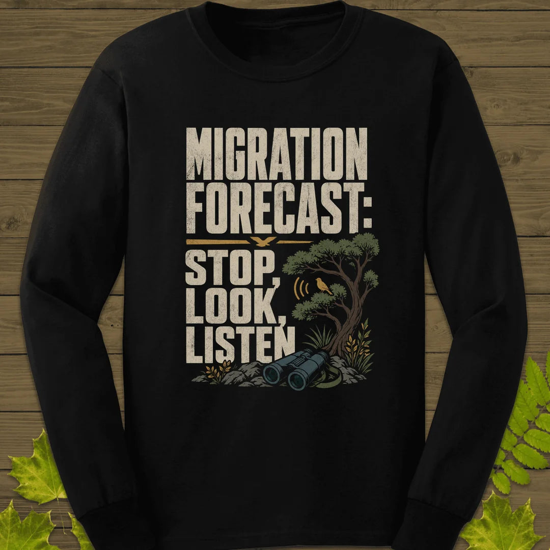 Stop Look Listen Long Sleeve in Black