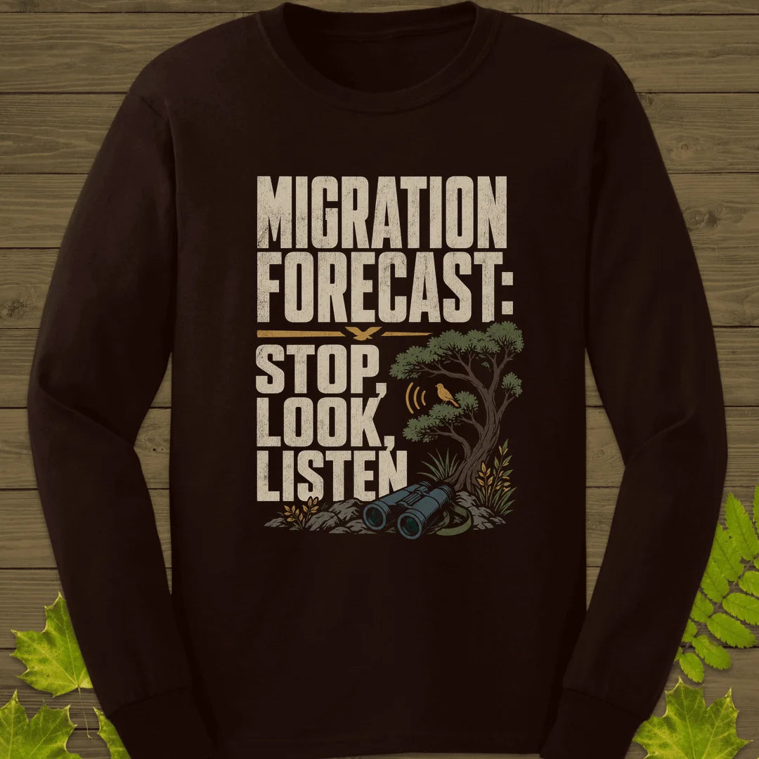 Stop Look Listen Long Sleeve in Dark Chocolate